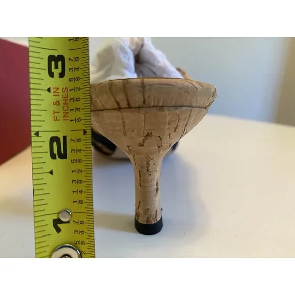 New Vaneli Matilda Blue Jean Sandal Side Women’s Size 7 1/2 N Low Heel Cork - Picture 14 of 14